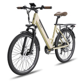 FAFREES F26 Pro 14.5AH Electric Bike - 250W Motor 36V14.5AH Battery 110KM PAS Mode Range Mechanical Disc Brakes - Gold